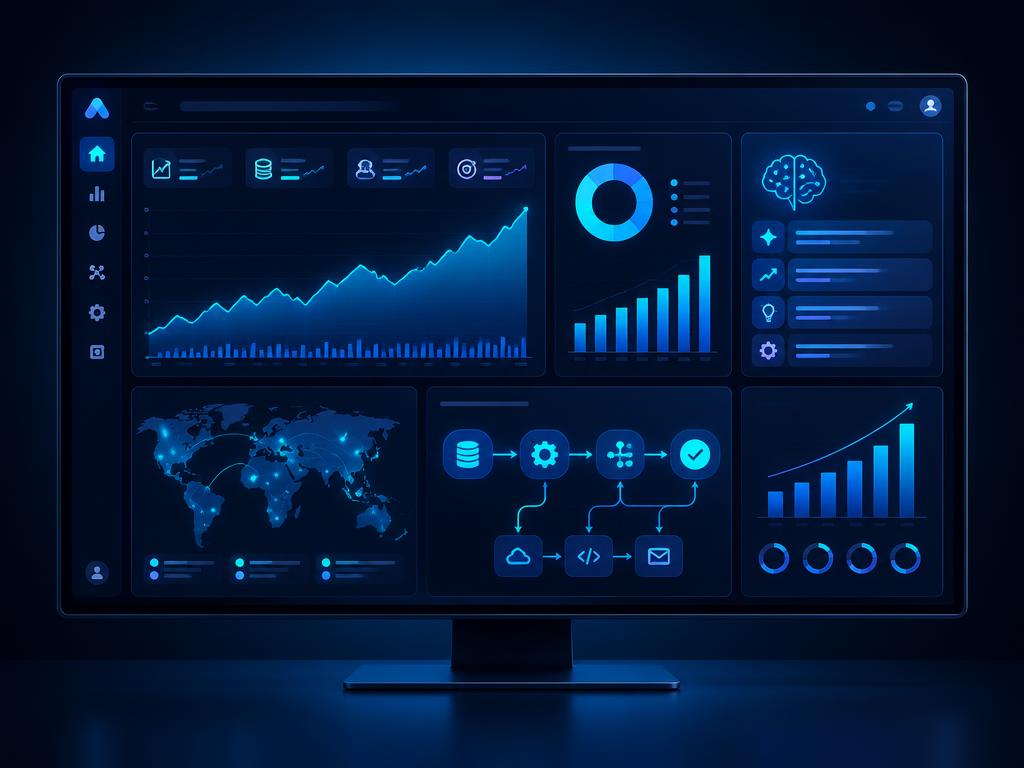 Business analytics dashboard mockup